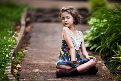 

People Children Little girl in a beautiful sarafan on LARGE PRINT 36X24 INCHES Photographic Paper(24 inch X 36 inch, Rolled)