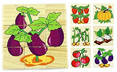 

Emob Wooden 3D 9 Pieces Cubes Block Educational Learning Puzzle Set for kids(9 Pieces)