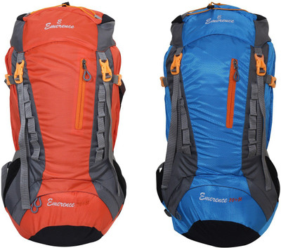 

Emerence 1021 Rucksack, Hiking Backpack 75Lts (Orange & Sky Blue) Set of 2 Rucksack - 75 L(Multicolor)