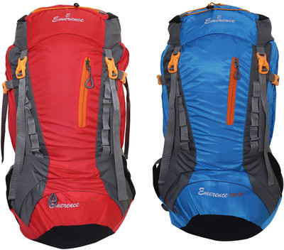 

Emerence 1021 Rucksack, Hiking Backpack 75Lts (Red & Sky Blue) Set of 2 Rucksack - 75 L(Multicolor)