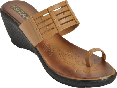 

ESPRADO Women Beige & Brown Wedges