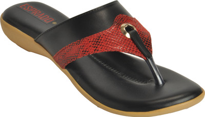 

ESPRADO Women Black & Red Flats