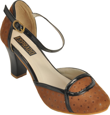 

ESPRADO Women Brown & Black Heels