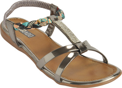 

ESPRADO Women Silver & Beige Flats