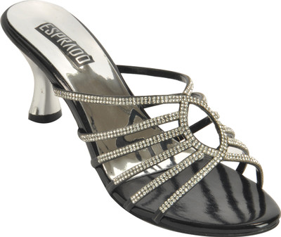 

ESPRADO Women Black & Silver Heels