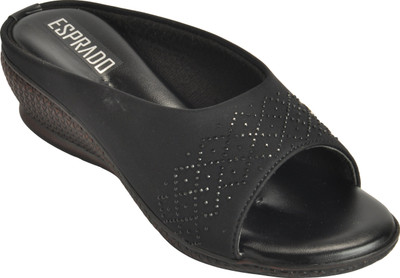 

ESPRADO Women Black Wedges