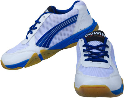 

Gowin By Triumph Ultimate White, Royal Badminton Shoes For Men(White, Blue