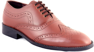 

Araanha Urban Genuine Leather Brogues For Men(Pink, Tan