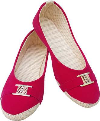 

NEXA Royal Collections Women's Party Wear Ballerinas Material Velvet Pink Bellies For Women(Pink
