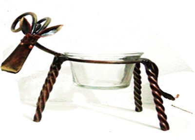 

VedasExports Dell T-Lite Decorative Showpiece - 15 cm(Iron, Brown)