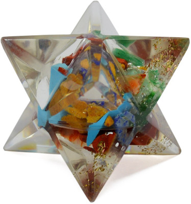 

Reiki Crystal Products 7 chakra Merkaba Star Reiki Chakra Crystal Healing Gemstone Vastu Feng Shui Decorative Showpiece - 2 cm(Crystal, Multicolor)