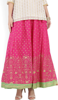 BIBA Solid Women Regular Pink Skirt