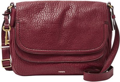 

Fossil Women Formal Maroon Genuine Leather Hand-held Bag