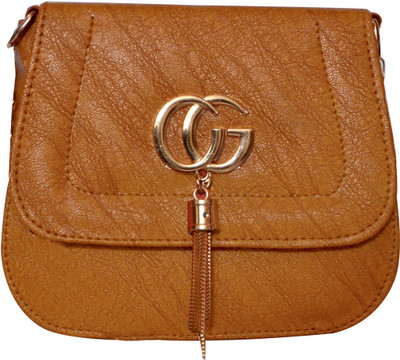 

FASSO Girls Casual Brown PU Sling Bag