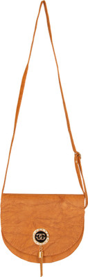 

PRIMEMART Girls Casual Brown PU Sling Bag