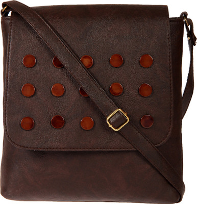 

STEEMO Women Casual Brown PU Sling Bag