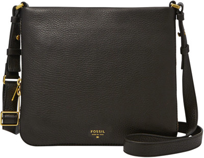 

Fossil Women Casual Black Genuine Leather Hand-held Bag