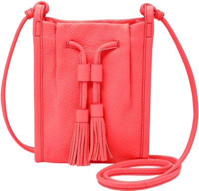 

Fossil Women Casual Pink Genuine Leather Messenger Bag