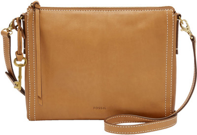 

Fossil Women Casual Tan Genuine Leather Sling Bag