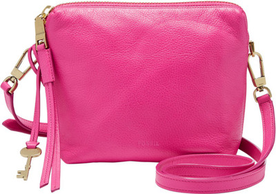 

Fossil Women Casual Pink Genuine Leather Sling Bag