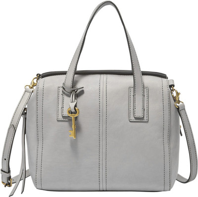 

Fossil Women Casual Grey Genuine Leather Satchel