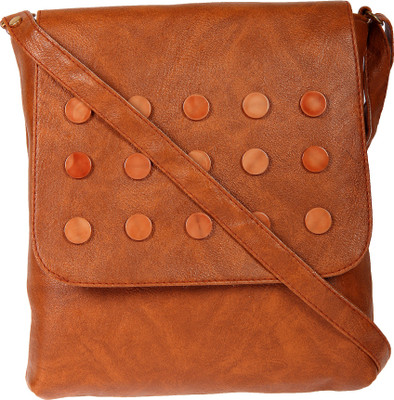 

STEEMO Women Casual Tan PU Sling Bag