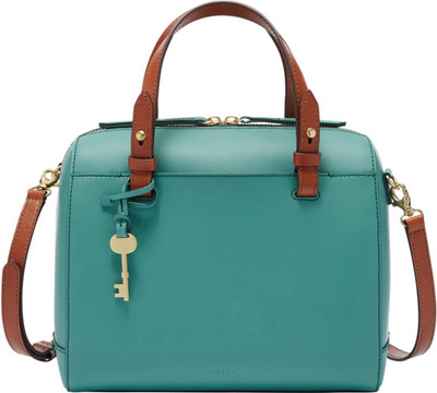 

Fossil Women Casual Green Genuine Leather Satchel