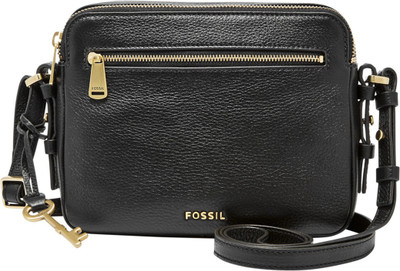 

Fossil Women Casual Black Genuine Leather Hand-held Bag