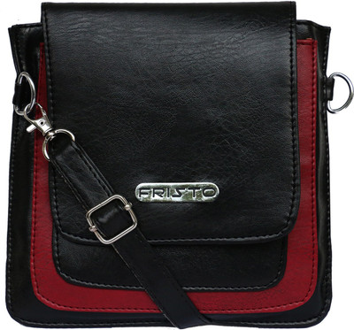 

Fristo Women Casual Black, Maroon PU Sling Bag