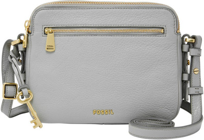 

Fossil Women Casual Grey Genuine Leather Hand-held Bag