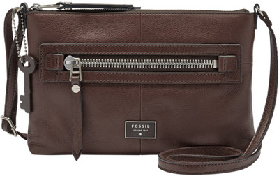 

Fossil Women Casual Brown Genuine Leather Sling Bag