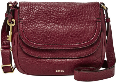 

Fossil Women Formal Maroon Genuine Leather Hand-held Bag