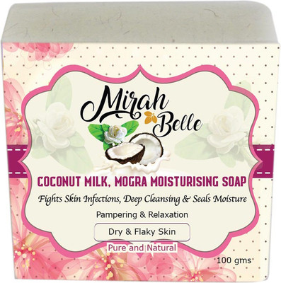 

Mirah Belle Naturals Coconut milk, Mogra moisturising soap(100 g)