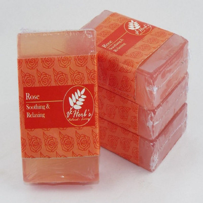

vherbs Handcrafted Rose Soap - Pack of 4(200 g, Pack of 4)