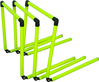 

Grazzo Set of 3 Adjustable 4 sizes in one PVC Speed Hurdles(For Children, Adults Pack of Pack of 3)