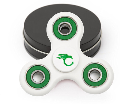 

VibeX ™ InfiSpin F1 Fidget Spinner, Metal Tri Spinner [Easy Flick & Spin] Prime EDC Focus(White)