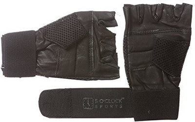 

5 O'Clock Sports Gym Gloves With Wrist Support - Black -  Gym & Fitness Gloves (, Black
