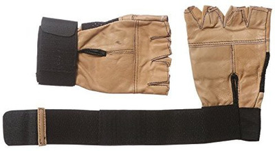 

5 O'Clock Sports Gym Gloves With Wrist Support - Brown -  Gym & Fitness Gloves (, Brown