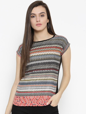 U&F Casual Cap Sleeve Geometric Print Women