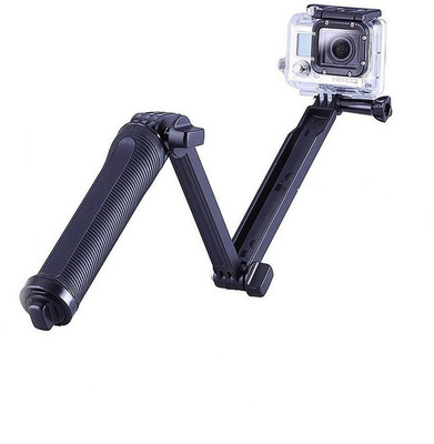

Smiledrive 3 in 1 Adjustable Selfie Stick Extension arm, Camera Grip and Tripod - A Multipurpose Action Camera Mount Tripod(Black, Supports Up to 1000 g)