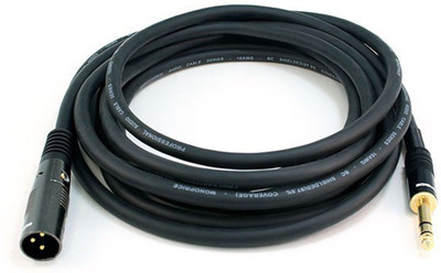 

monoprice TV-out Cable 15ft Premier Series XLR Male to 1/4 in TRS Male Cable_ 16AWG (Gold Plated)(Black, For Projector, 4 m)