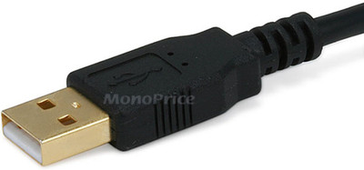 

Monoprice TV-out Cable 3ft USB 2.0 A Male to Mini-B 4pin Male 28/24AWG Cable w/ Ferrite Core (Gold Plated)(Black, For Mobile, 1 m)