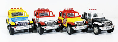 

Jack Royal Ranger Adventure Set Of 4 Toy Jeep(White, Yellow, Blue, Black), Black;blue;white;yellow