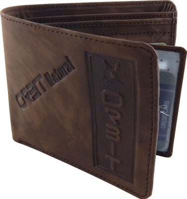 

Orbit Men Brown Genuine Leather, Fabric Wallet(5 Card Slots)
