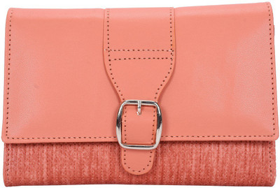 

Whiteflower Women Casual Pink Fabric Wallet(3 Card Slots), Peach