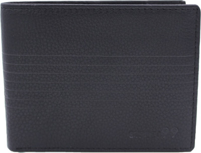 

street 99 Men Black Genuine Leather Wallet(11 Card Slots)