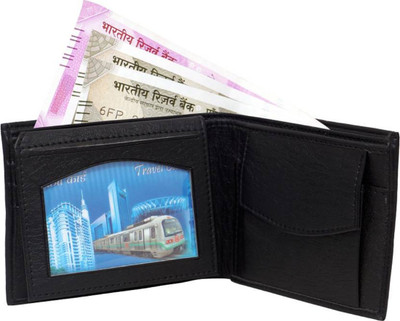 

Macberry Boys Black Artificial Leather Wallet(3 Card Slots)