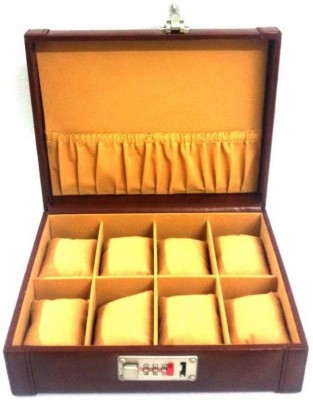 SuvidhaArts Storage Case Watch Box(Brown, Holds 8 Watches)   Watches  (SuvidhaArts)