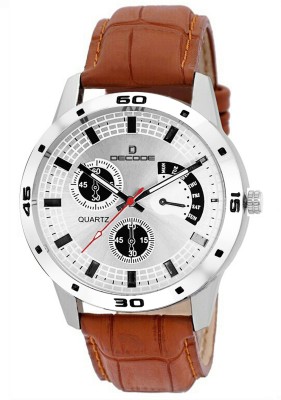 Decode 6040 White Brown Strap Dummy Chronograph Matrix Watch  - For Men   Watches  (Decode)