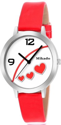 Mikado New Princess Cindrella Red Analog watch for women and girls with 1 year warrenty and durable battery Watch  - For Girls   Watches  (Mikado)